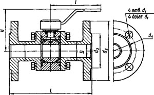 Рис.1. Схема шаровых кранов PN 2,5; 4,0