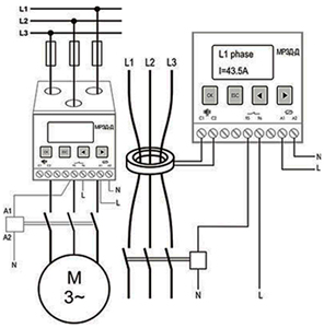 Рис.1. Схема подключения реле EPS-D