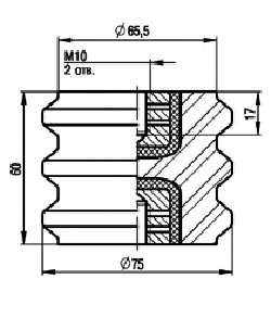Рис.1. Схематическое изображение изолятора ИОР-1-2,5